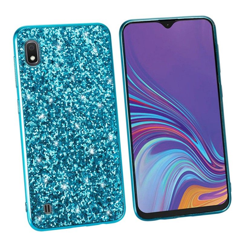 Hoesje Samsung Galaxy A10 Rood Zwart Premium Glitter