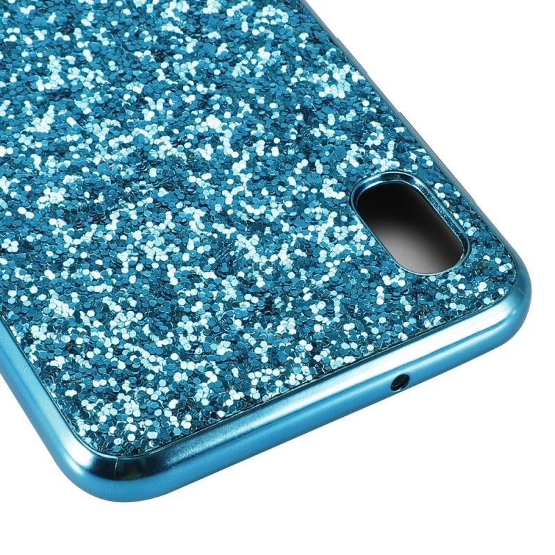 Hoesje Samsung Galaxy A10 Rood Zwart Premium Glitter