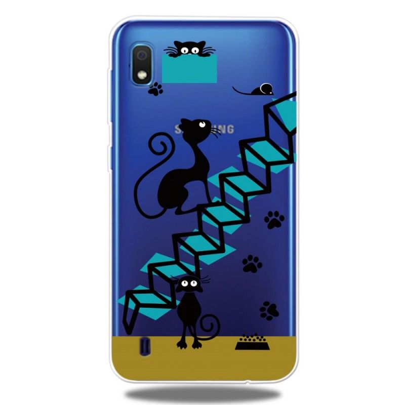 Hoesje Samsung Galaxy A10 Telefoonhoesje Grappige Katten