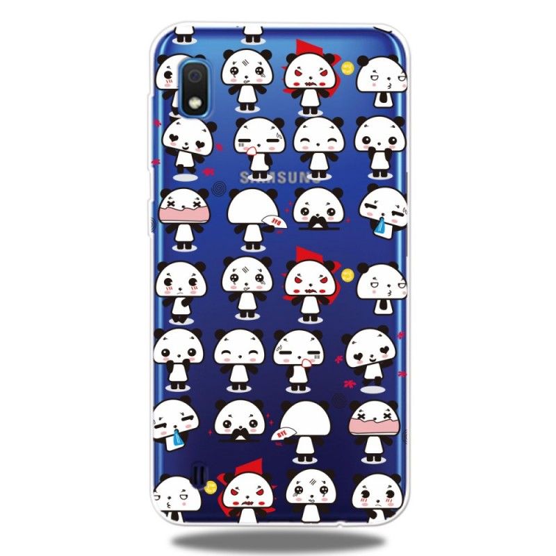 Hoesje voor Samsung Galaxy A10 Transparante Grappige Panda'S