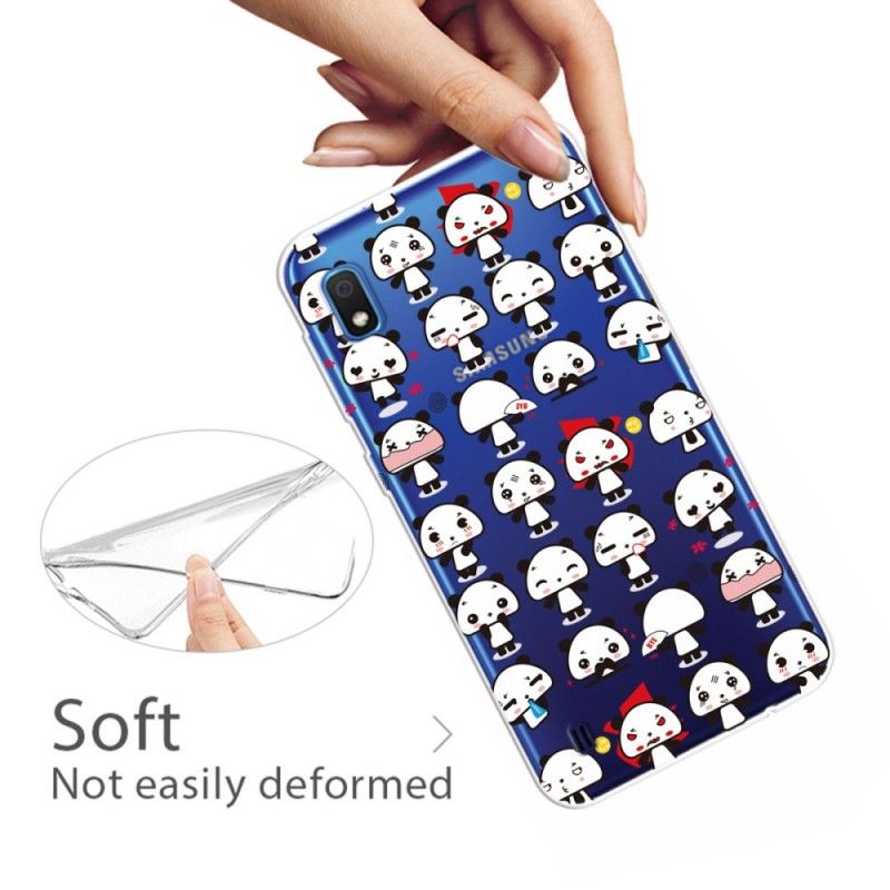 Hoesje voor Samsung Galaxy A10 Transparante Grappige Panda'S