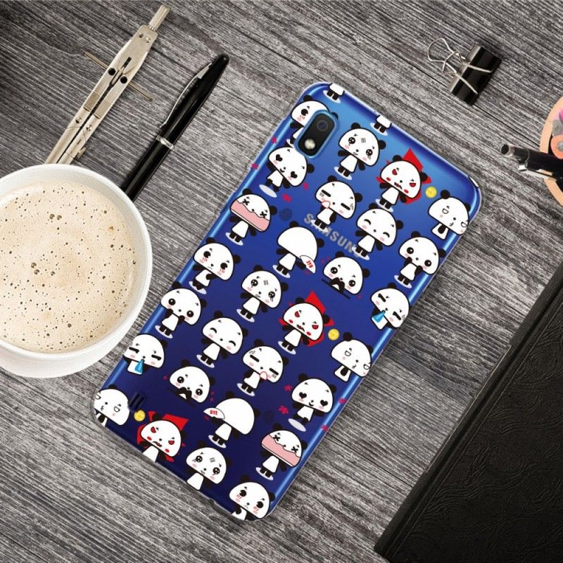 Hoesje voor Samsung Galaxy A10 Transparante Grappige Panda'S