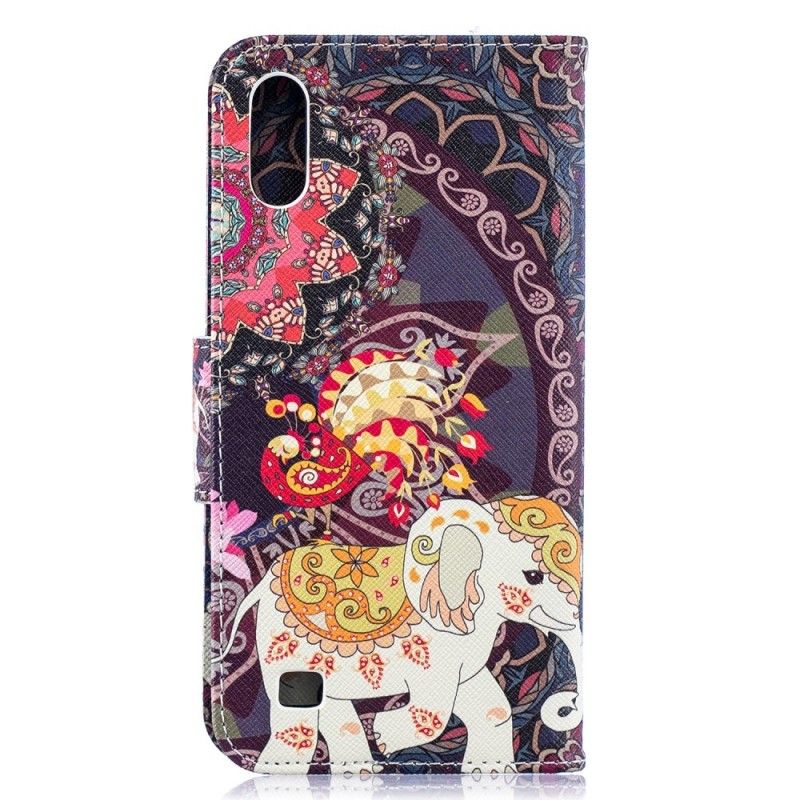 Leren Hoesje Samsung Galaxy A10 Etnische Olifantenmandala