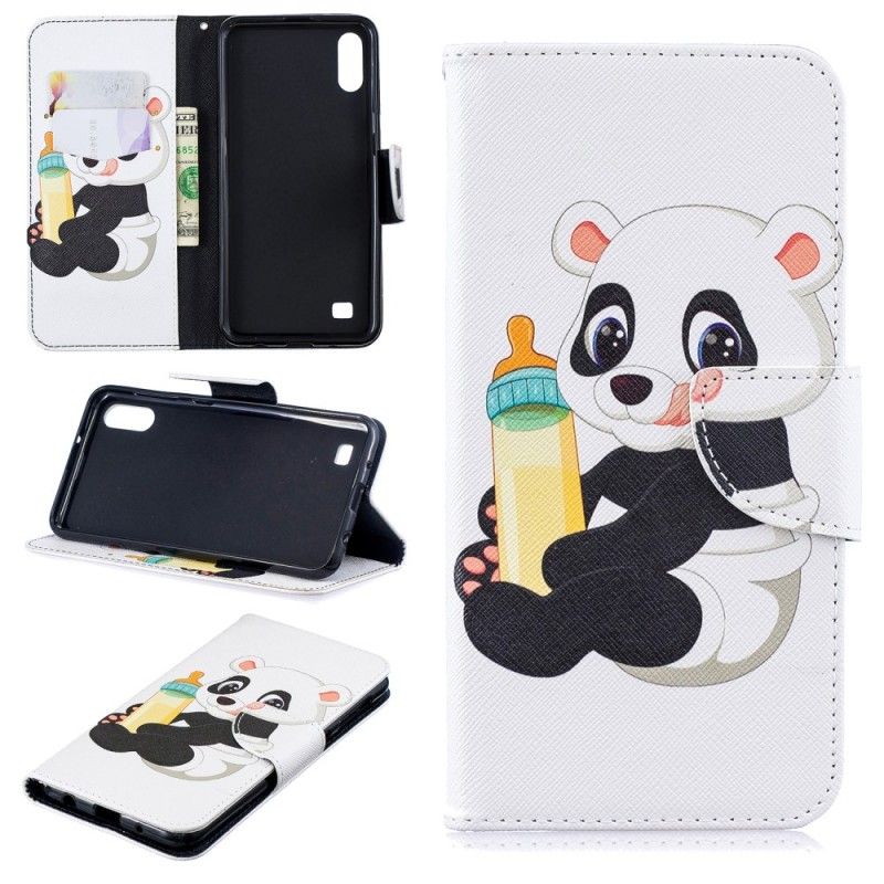 Leren Hoesje Samsung Galaxy A10 Telefoonhoesje Babypanda