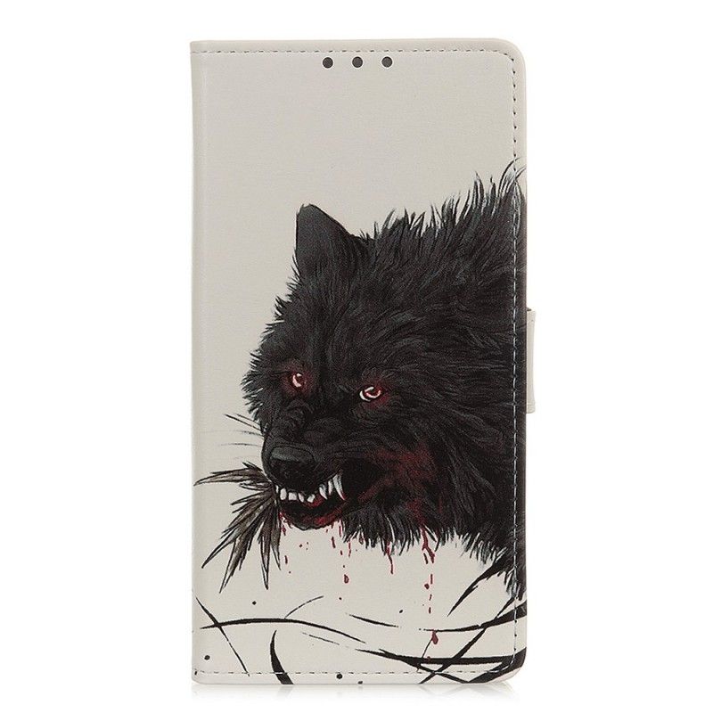 Leren Hoesje voor Samsung Galaxy A10 Hongerige Wolf