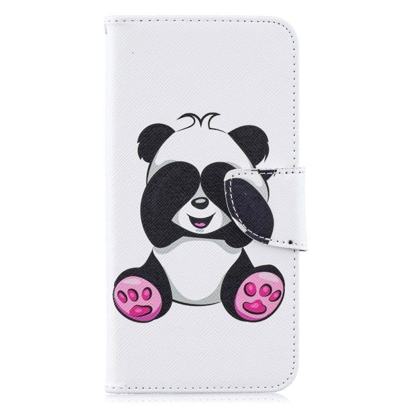 Leren Hoesje voor Samsung Galaxy A10 Leuke Panda