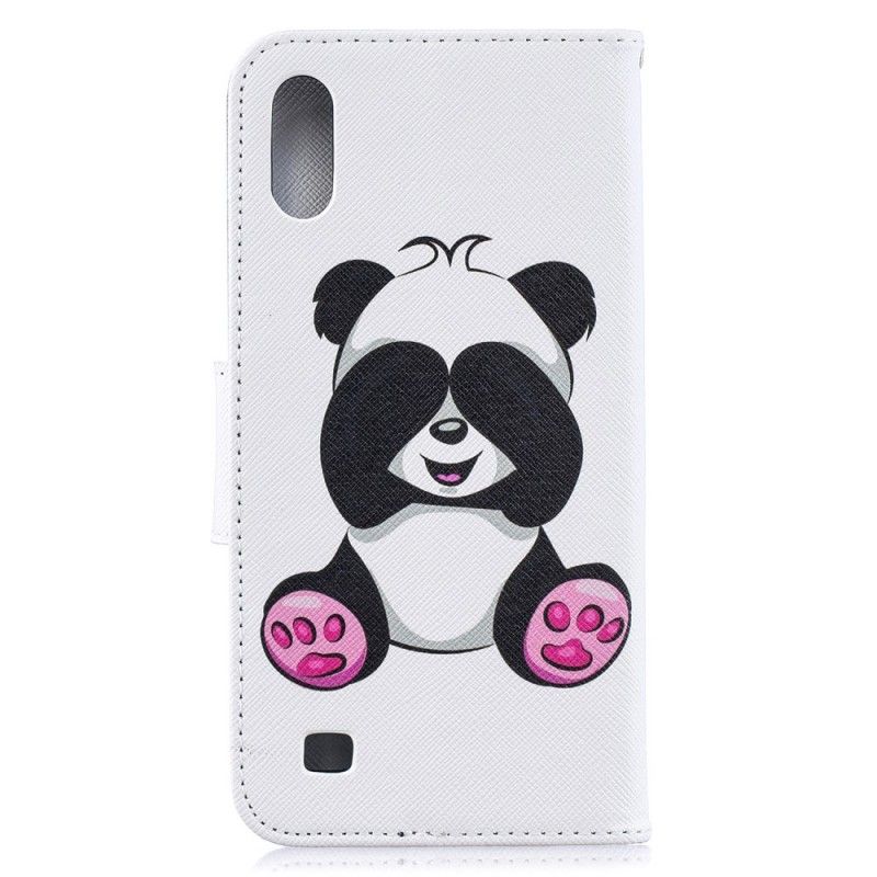 Leren Hoesje voor Samsung Galaxy A10 Leuke Panda