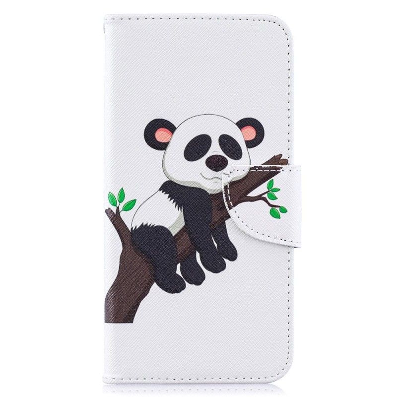 Leren Hoesje voor Samsung Galaxy A10 Luie Panda