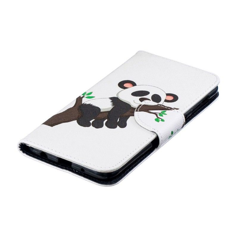 Leren Hoesje voor Samsung Galaxy A10 Luie Panda