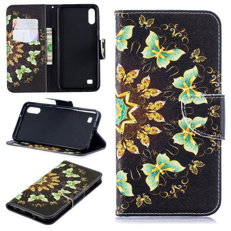 Leren Hoesje voor Samsung Galaxy A10 Vlindermandala