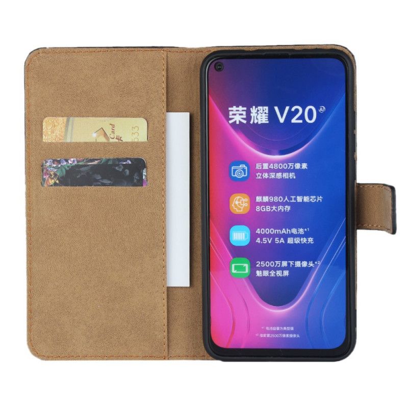 Leren Hoesje voor Honor View 20 Echt Lederen Uitnodiging