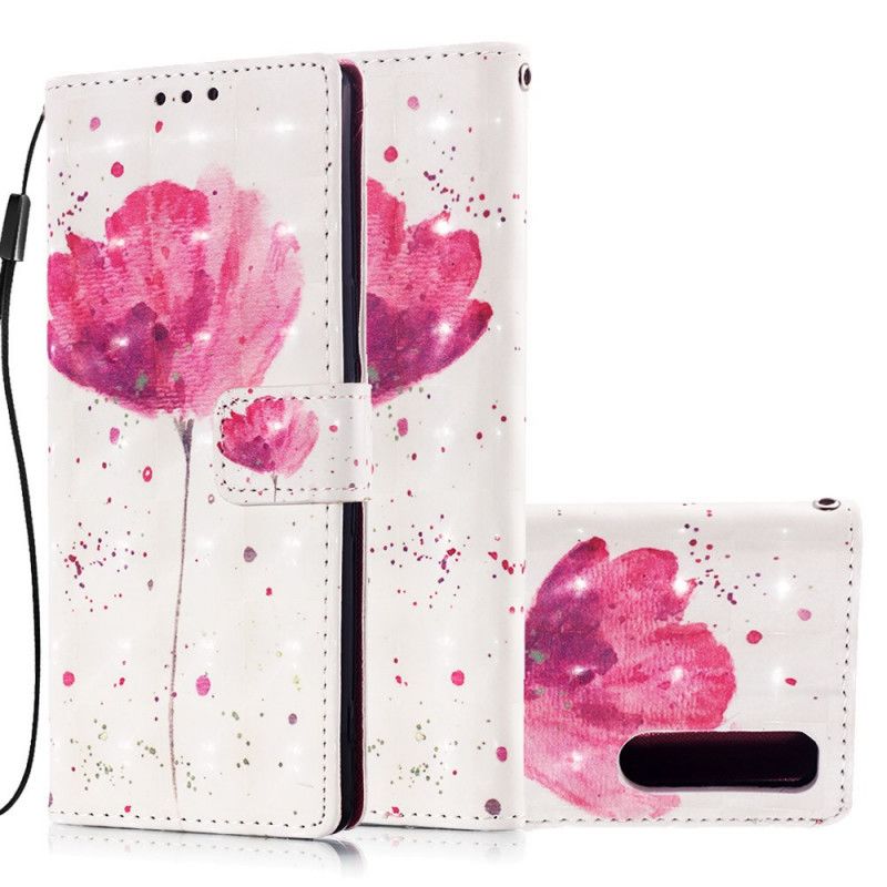 Cover Folio-hoesje Sony Xperia 5 Telefoonhoesje Aquarel Klaproos