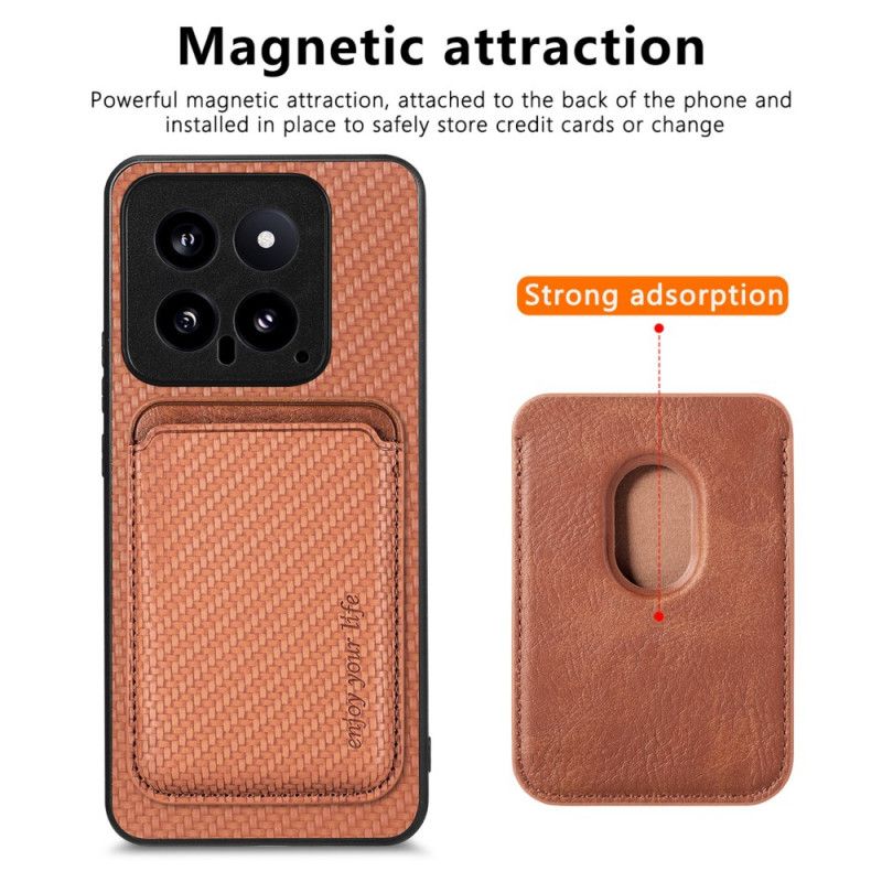 Case Hoesje Xiaomi 14 Telefoonhoesje Magnetische Afneembare Kaarthouder