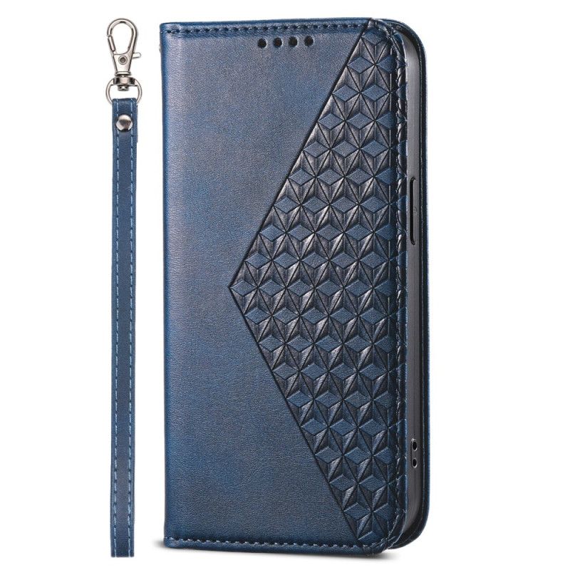 Folio-hoesje Voor Xiaomi 14 3d-diamantontwerp Met Riem