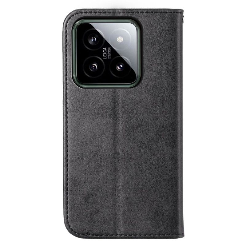 Folio-hoesje Voor Xiaomi 14 3d-diamantontwerp Met Riem