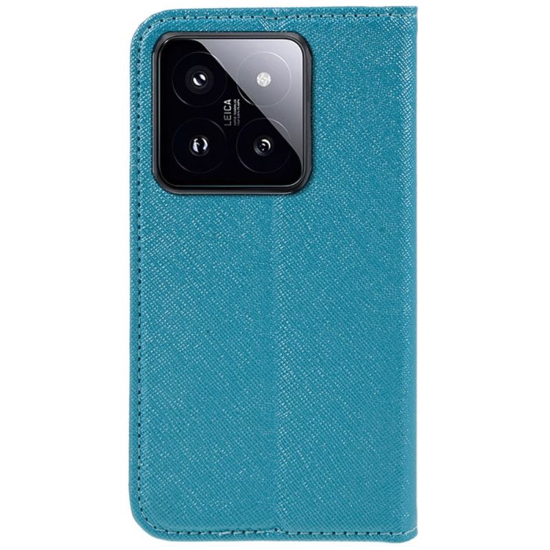 Folio-hoesje Voor Xiaomi 14 Kruistextuur