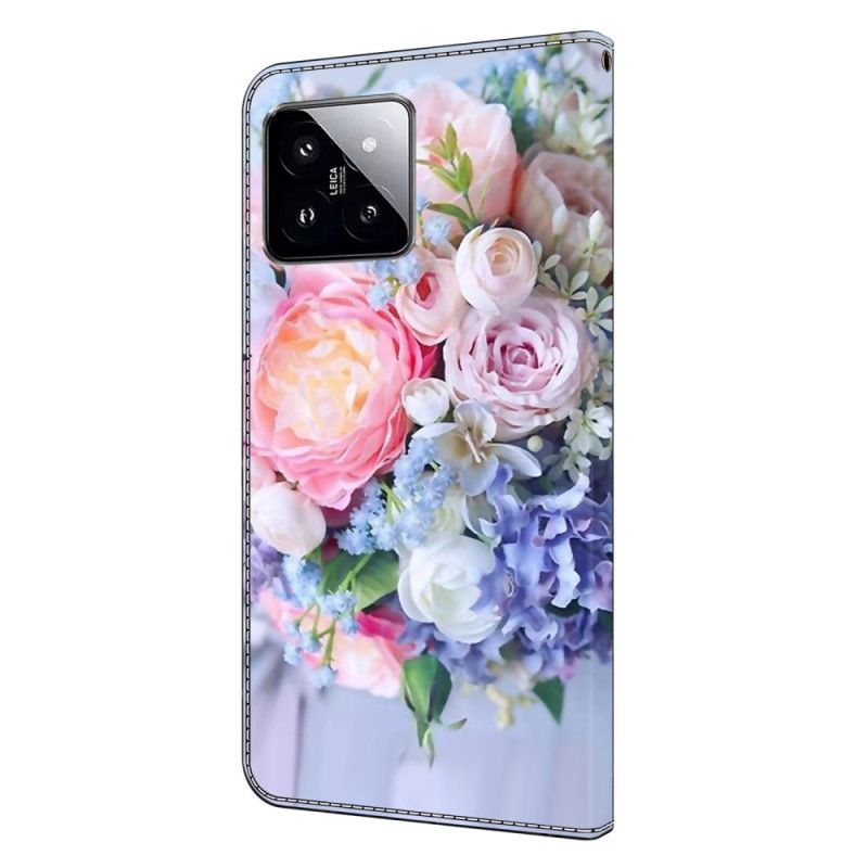 Folio-hoesje Xiaomi 14 Kleurrijke Bloemen