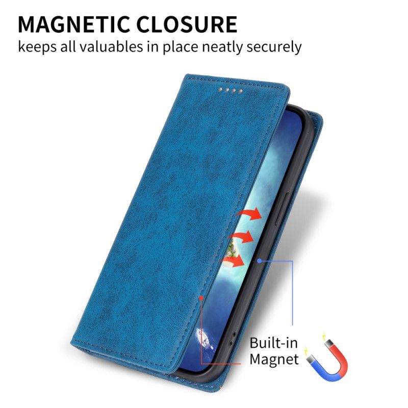 Folio-hoesje Xiaomi 14 Rfid-blokkering Met Retro Leereffect