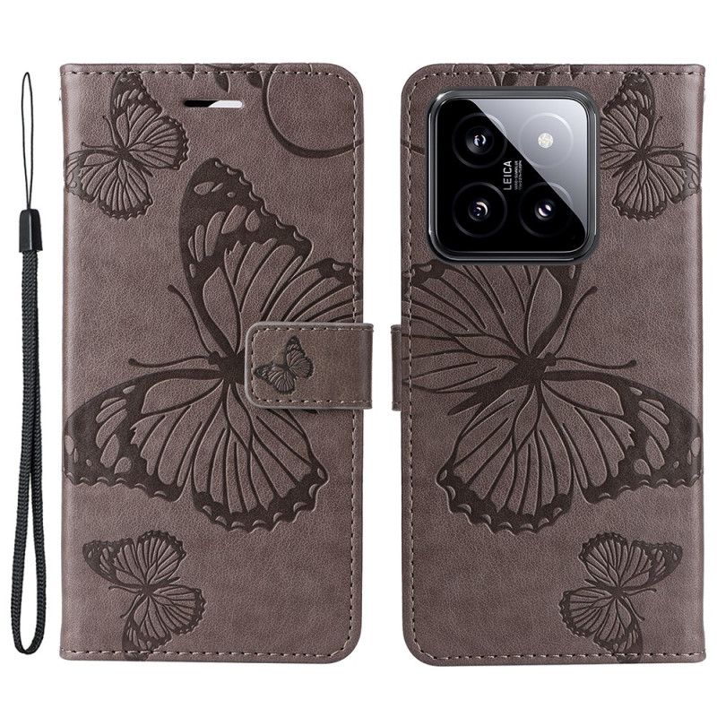 Leren Hoesje Voor Xiaomi 14 Reuzevlinders