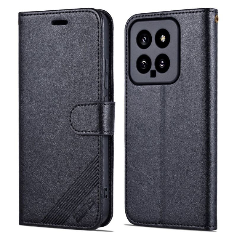 Leren Hoesje Xiaomi 14 Azns Leerstijl Bescherming Hoesje