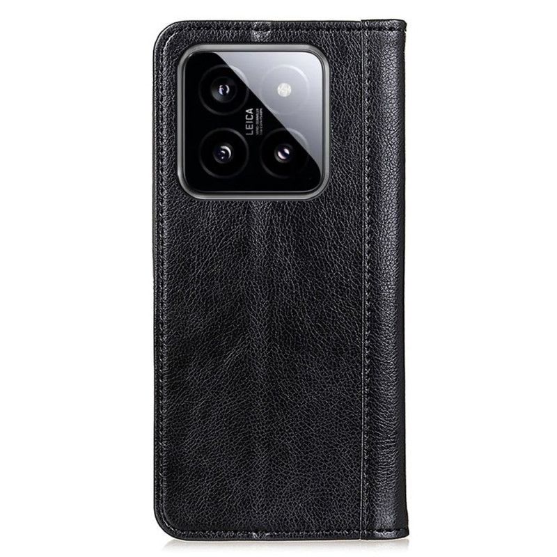 Leren Hoesje Xiaomi 14 Litchi-splitleer Bescherming Hoesje