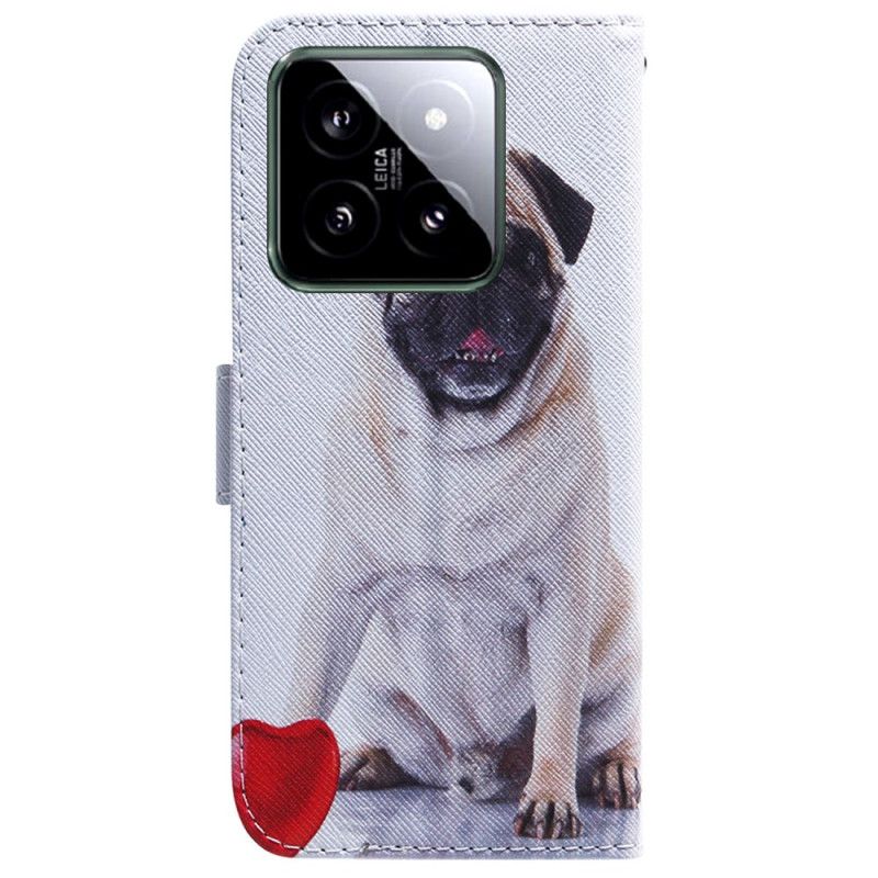 Leren Hoesje Xiaomi 14 Mopshond