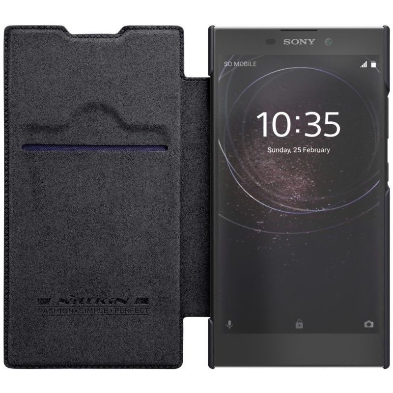 Folio-hoesje voor Sony Xperia L2 Rood Zwart Nillkin Qin-Reeks