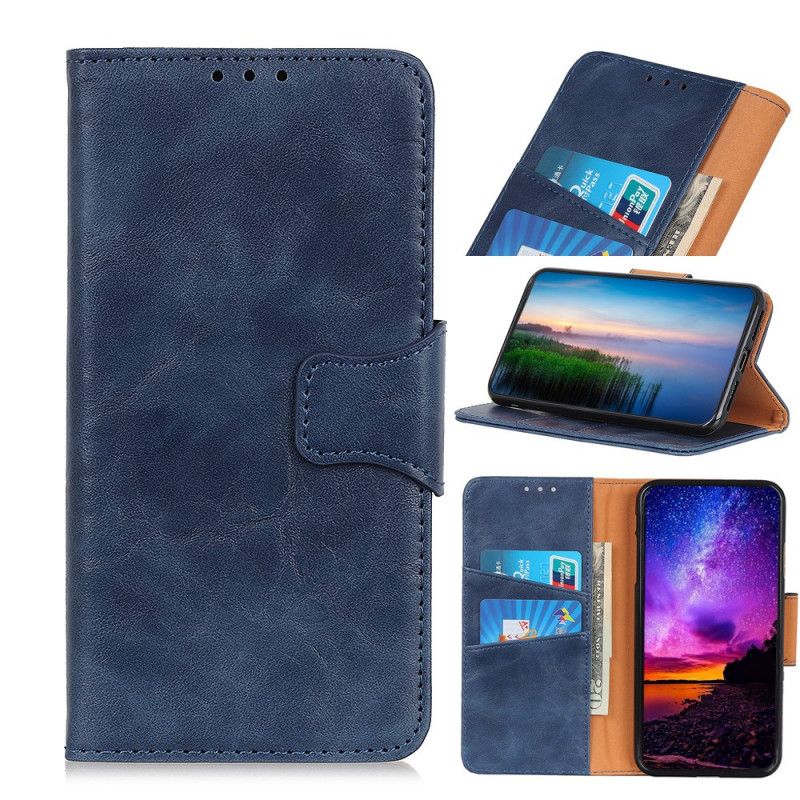 Leren Hoesje Samsung Galaxy Note 10 Lite Rood Zwart Dubbelzijdige Magnetische Klep