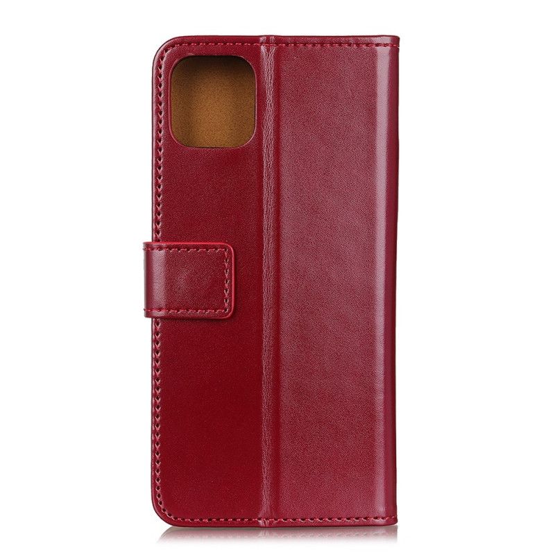 Leren Hoesje voor Samsung Galaxy Note 10 Lite Rood Zwart Driekleurig Leereffect