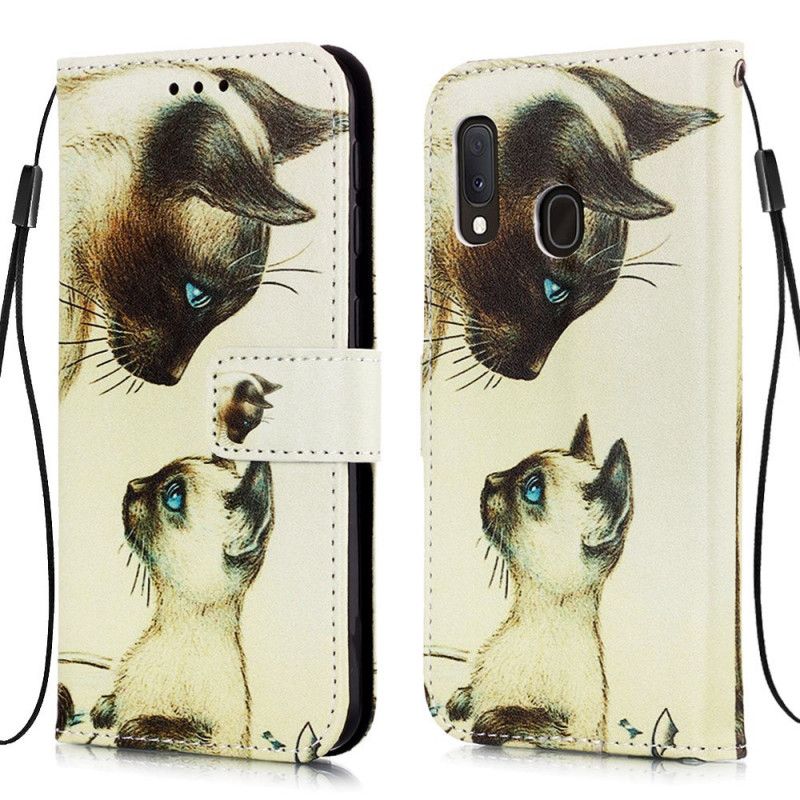 Bescherming Hoesje Samsung Galaxy A10e Telefoonhoesje Kitten En Moeder