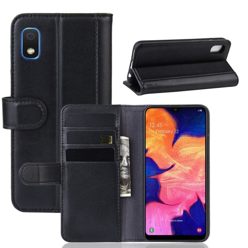 Cover Folio-hoesje Samsung Galaxy A10e Zwart Telefoonhoesje Splitleer