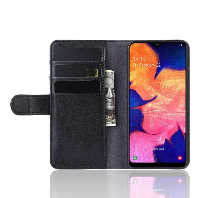 Cover Folio-hoesje Samsung Galaxy A10e Zwart Telefoonhoesje Splitleer