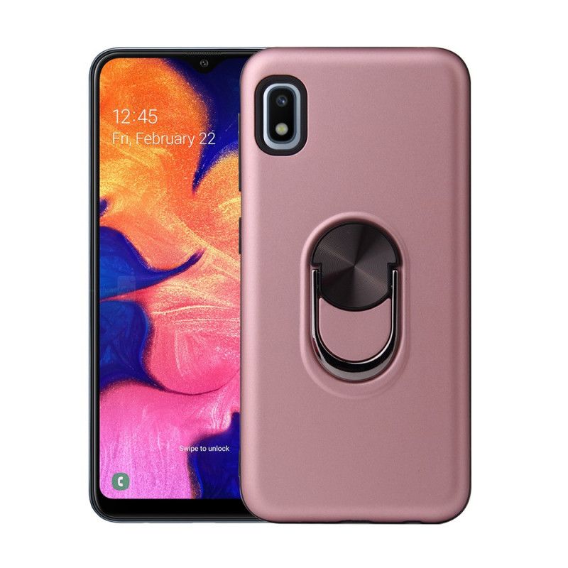 Hoesje Samsung Galaxy A10e Rood Zwart Afneembare Roterende Ring