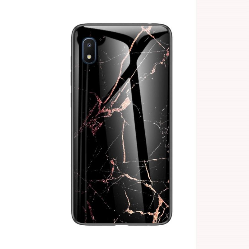 Hoesje Samsung Galaxy A10e Wit Zwart Premumkleuren Van Gehard Glas