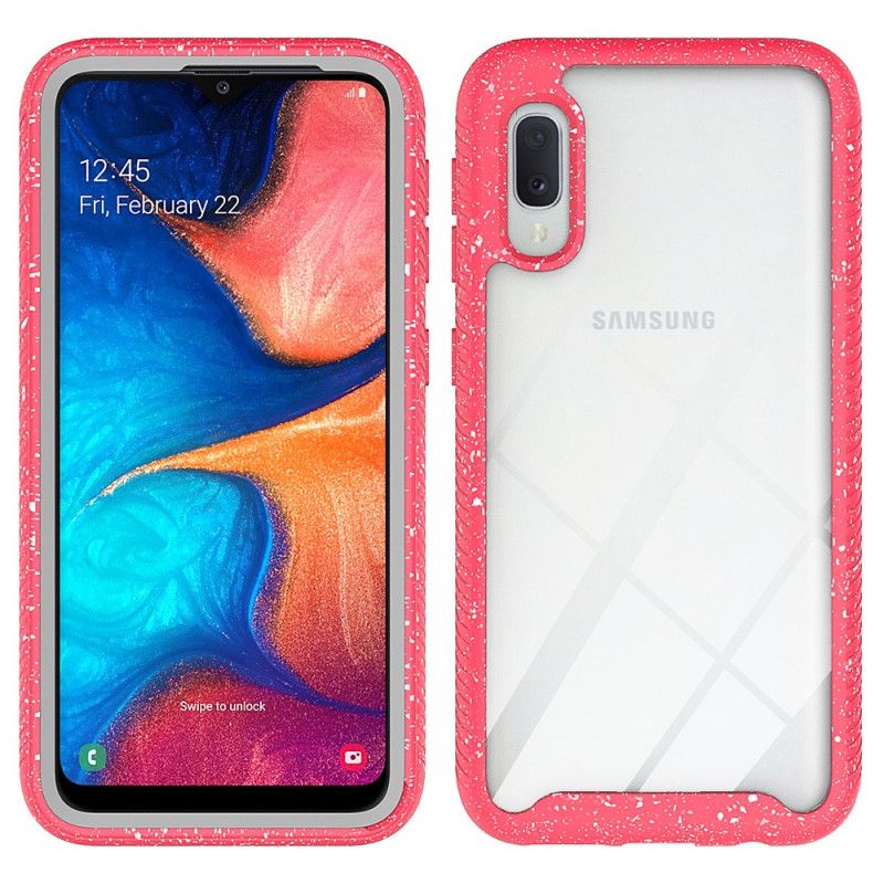 Hoesje voor Samsung Galaxy A10e Donkerblauw Ontwerp Met Glitterrand