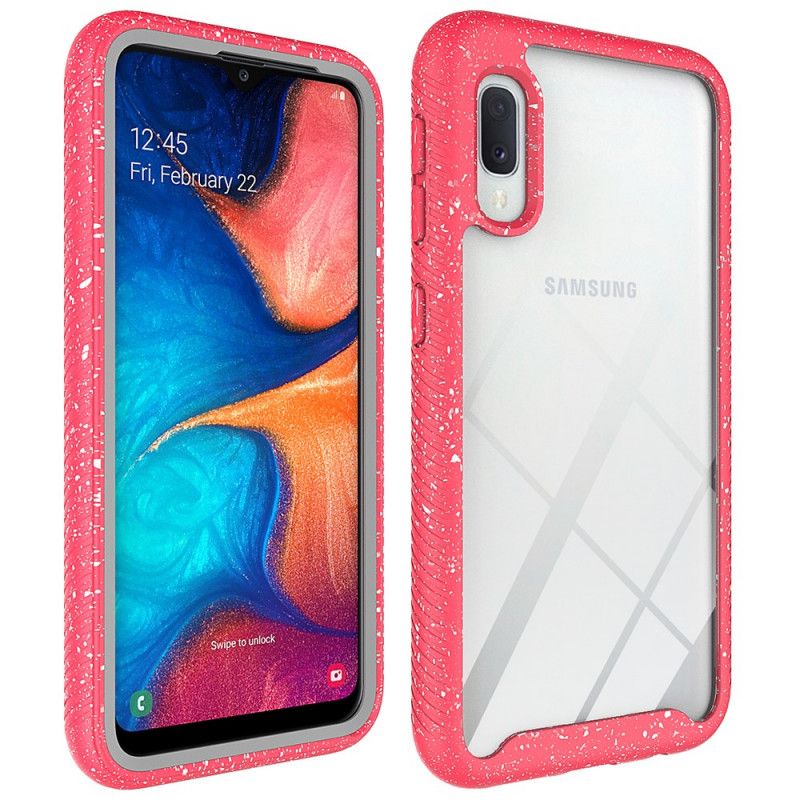 Hoesje voor Samsung Galaxy A10e Donkerblauw Ontwerp Met Glitterrand