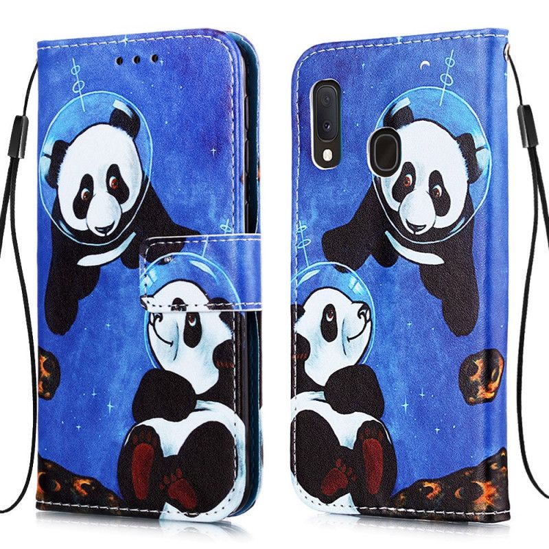 Leren Hoesje Samsung Galaxy A10e Telefoonhoesje Pandakosmonauten