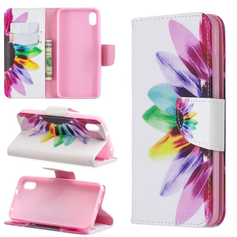 Cover Folio-hoesje Xiaomi Redmi 7A Telefoonhoesje Aquarelbloem