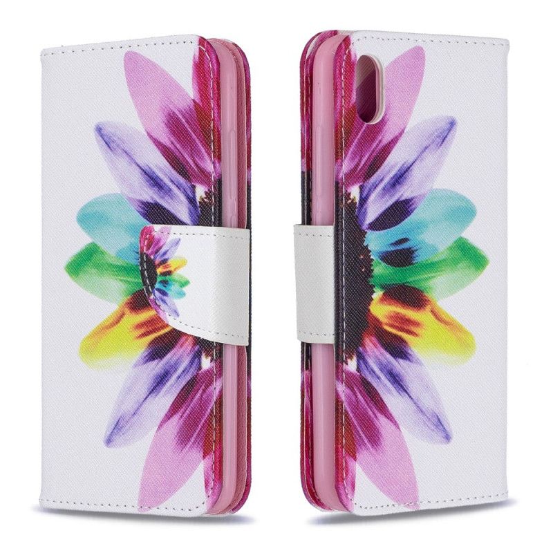 Cover Folio-hoesje Xiaomi Redmi 7A Telefoonhoesje Aquarelbloem