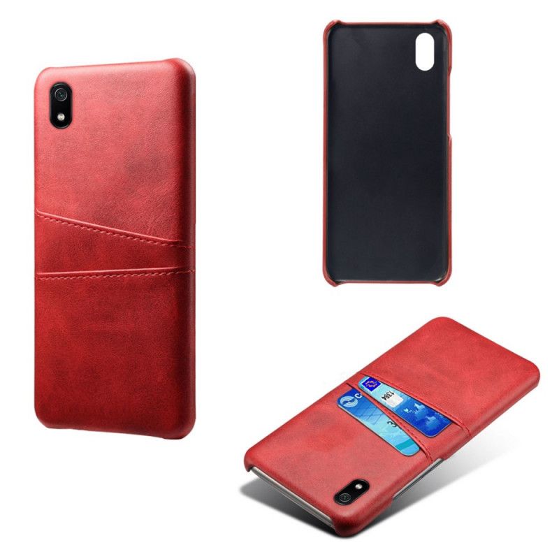 Cover Hoesje Xiaomi Redmi 7A Rood Zwart Telefoonhoesje Kaarthouder