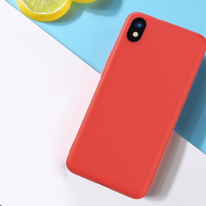 Cover Hoesje Xiaomi Redmi 7A Rood Zwart Telefoonhoesje X-Level Vloeibare Siliconen
