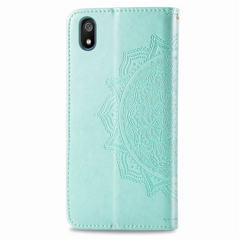 Flip Case Leren Xiaomi Redmi 7A Grijs Zwart Zon Mandala