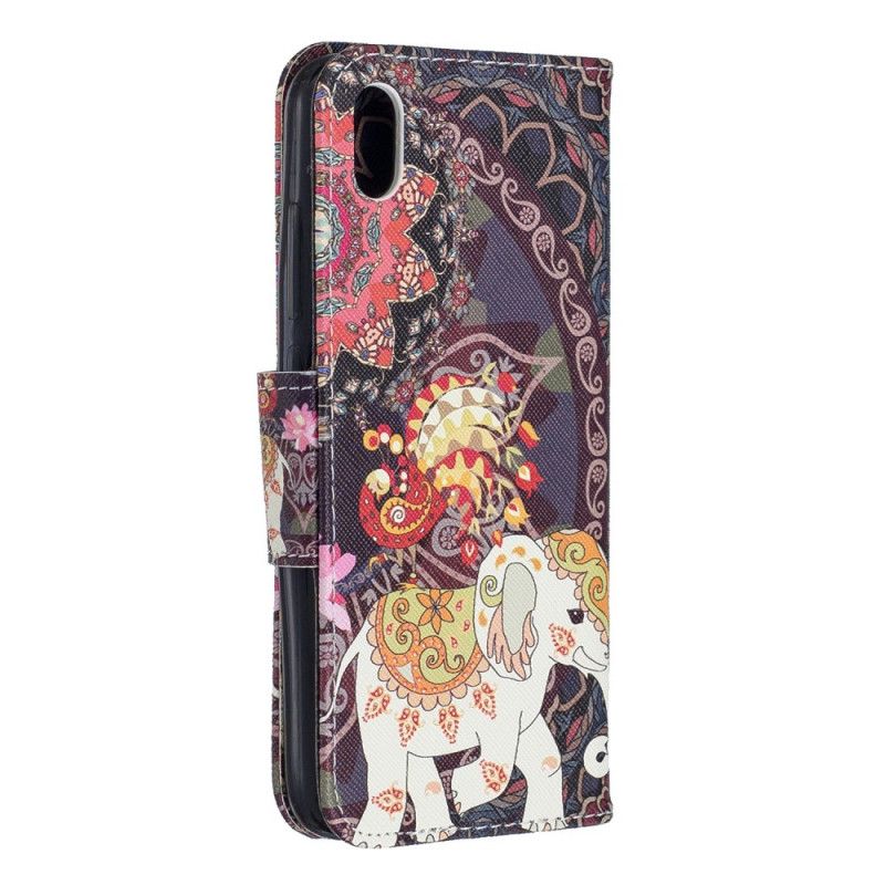 Flip Case Leren Xiaomi Redmi 7A Indische Olifanten