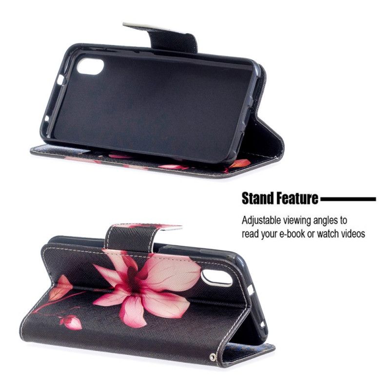 Flip Case Leren Xiaomi Redmi 7A Roze Bloem