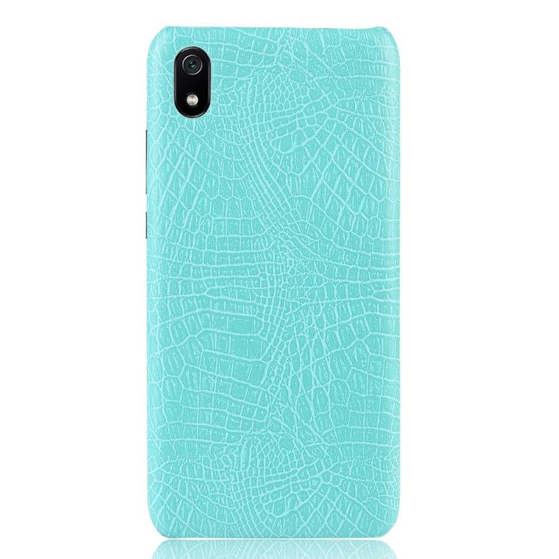 Hoesje Xiaomi Redmi 7A Donkerblauw Zwart Krokodillenhuidstijl