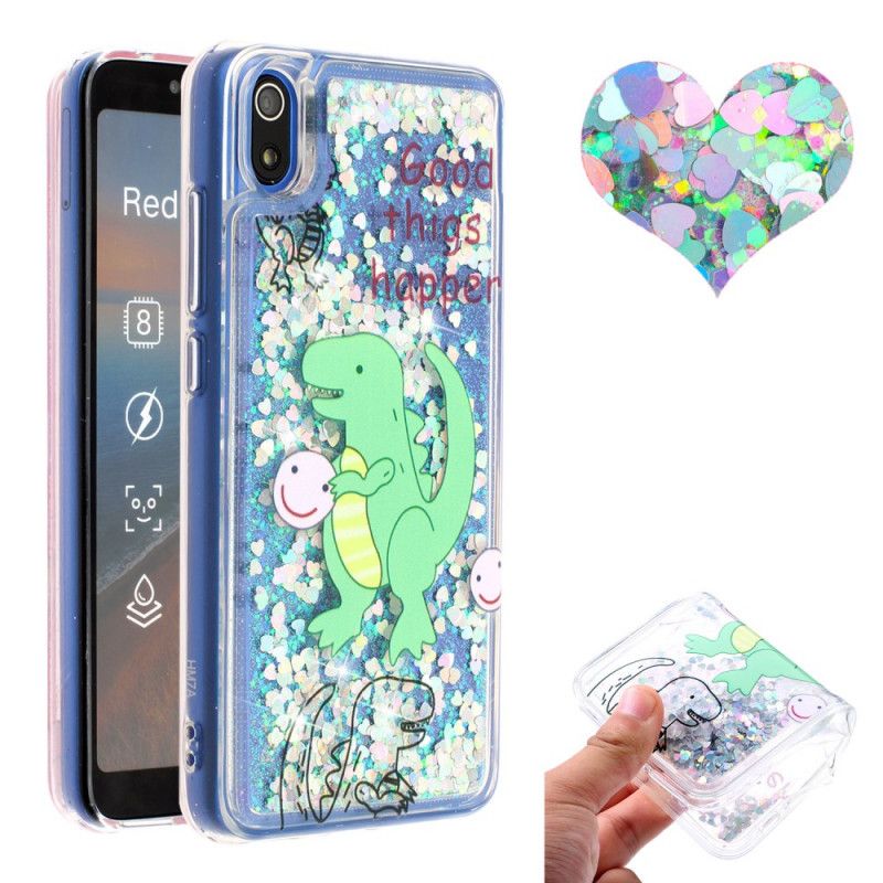 Hoesje Xiaomi Redmi 7A Glitter Dinosaurus