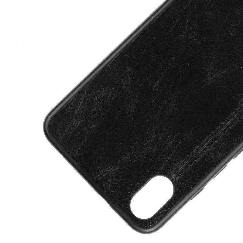 Hoesje Xiaomi Redmi 7A Rood Zwart Gestikt Leereffect