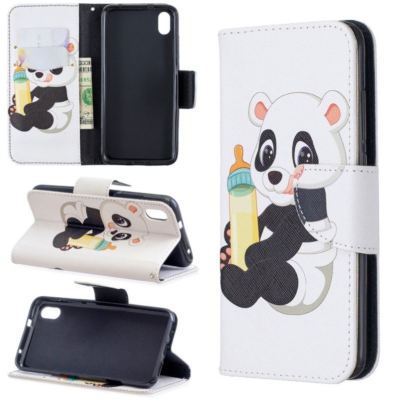 Leren Hoesje voor Xiaomi Redmi 7A Babypanda