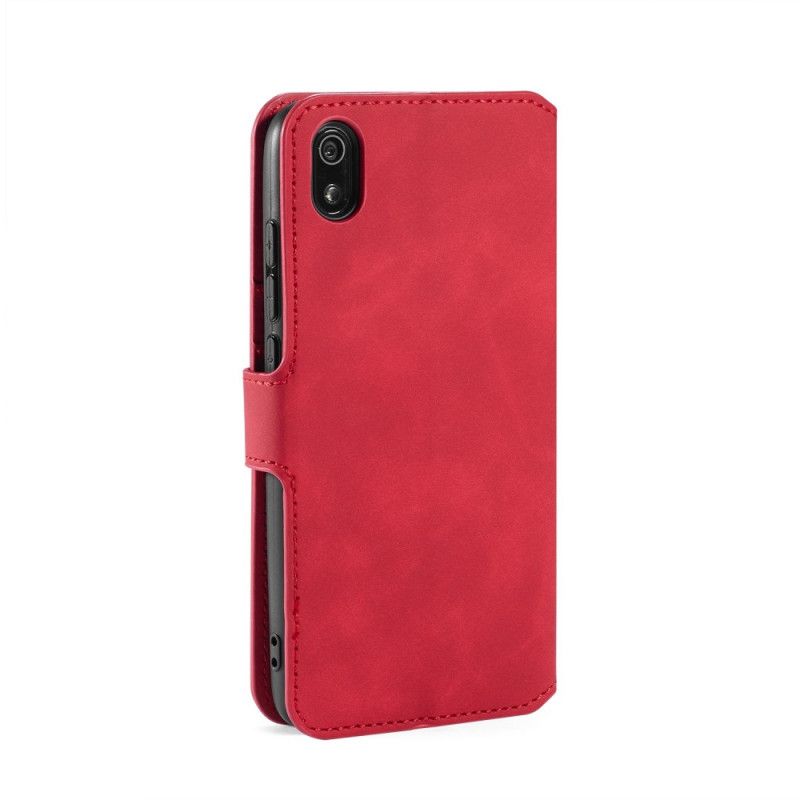 Leren Hoesje voor Xiaomi Redmi 7A Grijs Zwart Retro Dg.Ming