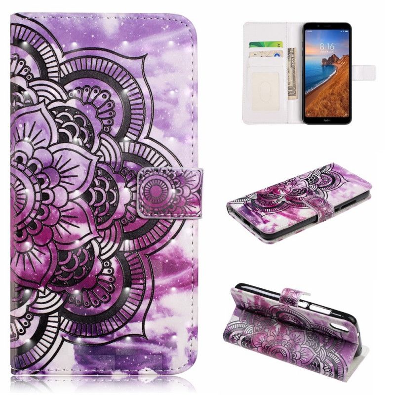 Leren Hoesje Xiaomi Redmi 7A Paarse Mandala